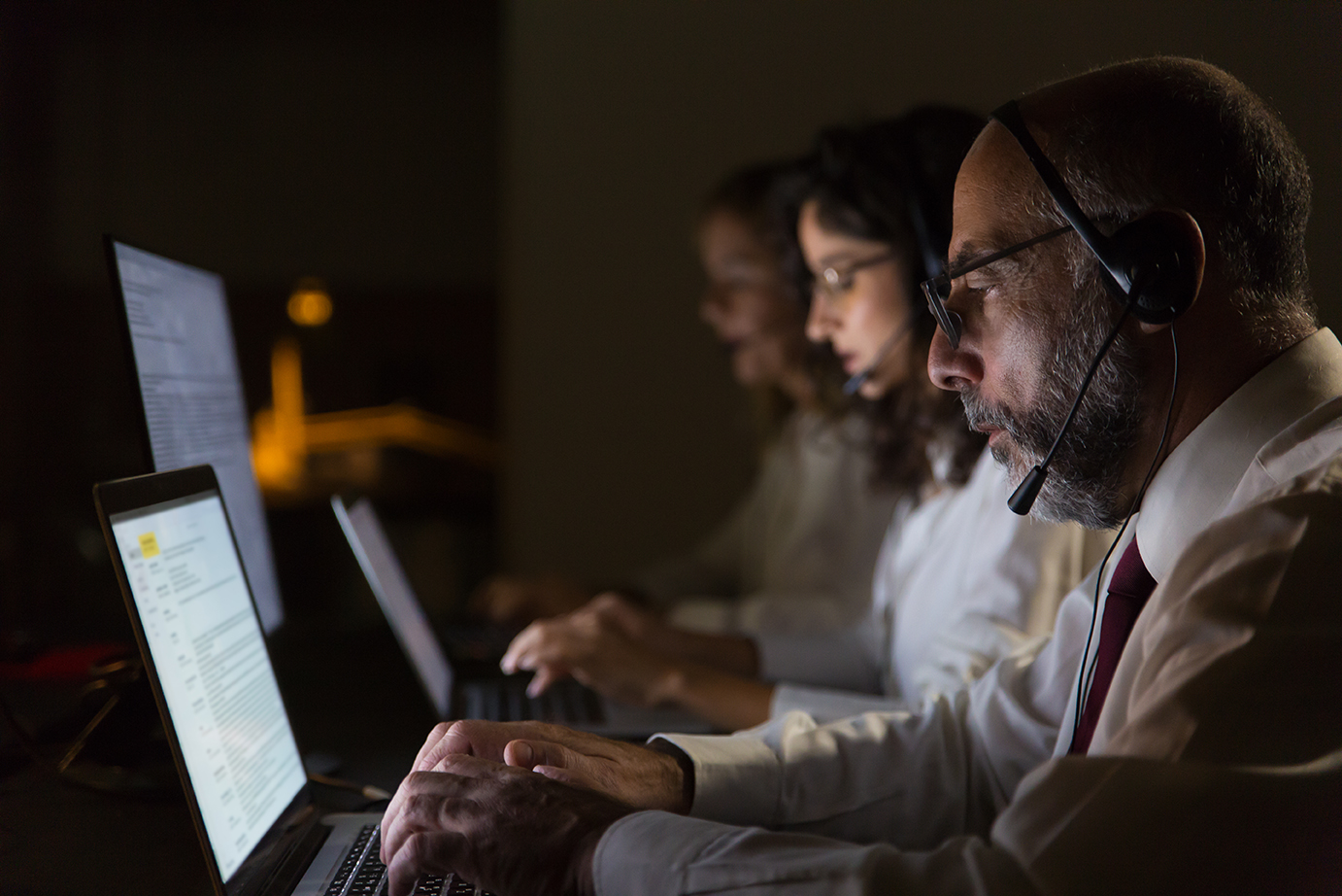 AI-powered tools enhancing customer experience in a call centre setting.